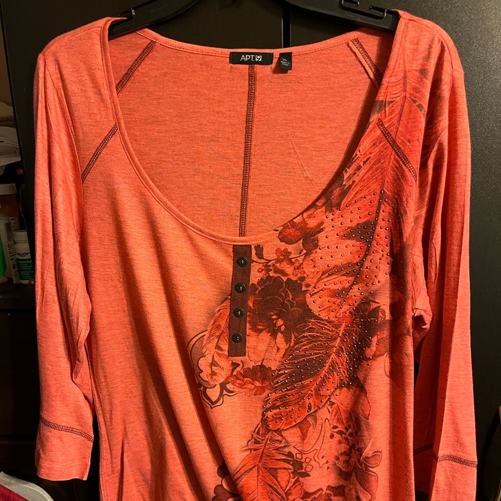 Apt 9, burnt orange XL woman’s top